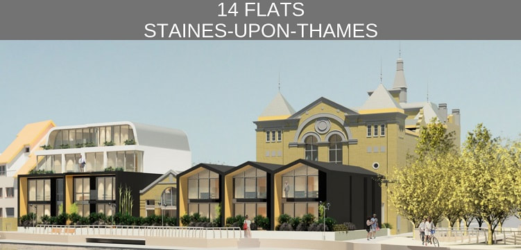 CONVERSION OF OLD FIRE STATION SITE
​TO 14 FLATS IN STAINES-UPON-THAMES