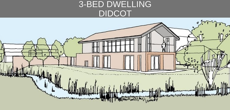 Plannning permission for a 3 bed dwelling self build in Didcot