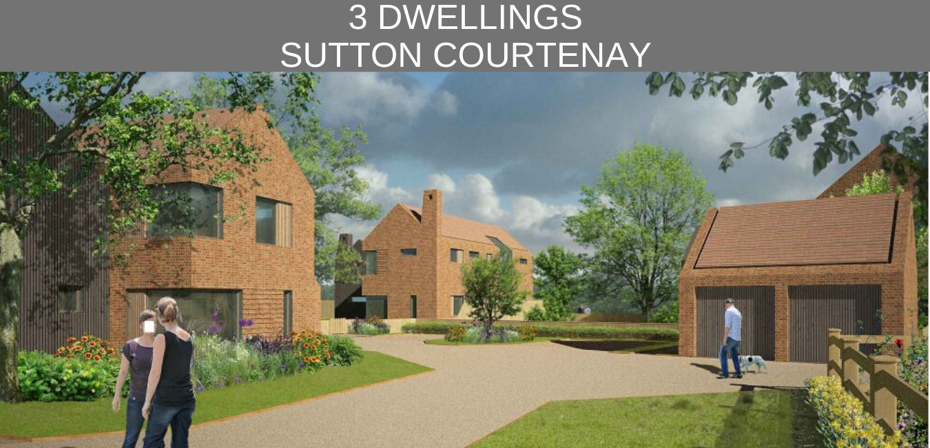Planning permission granted for the erection of three detached dwelling houses in Sutton Courtenay near Abingdon