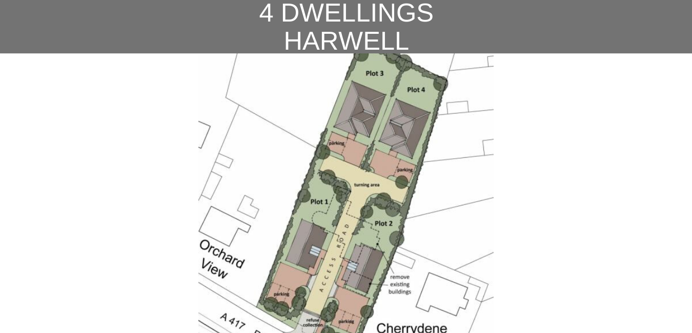 4 new homes planning application in Harwell Oxfordshire