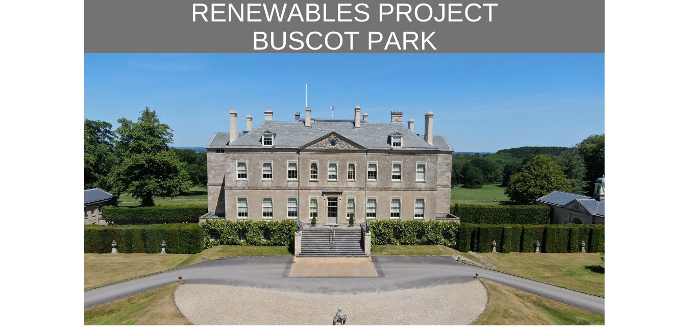 Renewable water source heat pump planning application at listed National Trust property near Faringdon Oxfordshire
