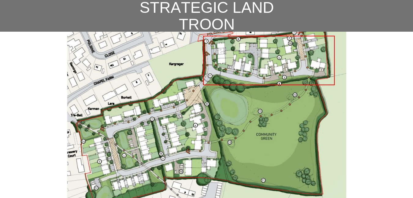 Strategic land planning permission Troon Cornwall